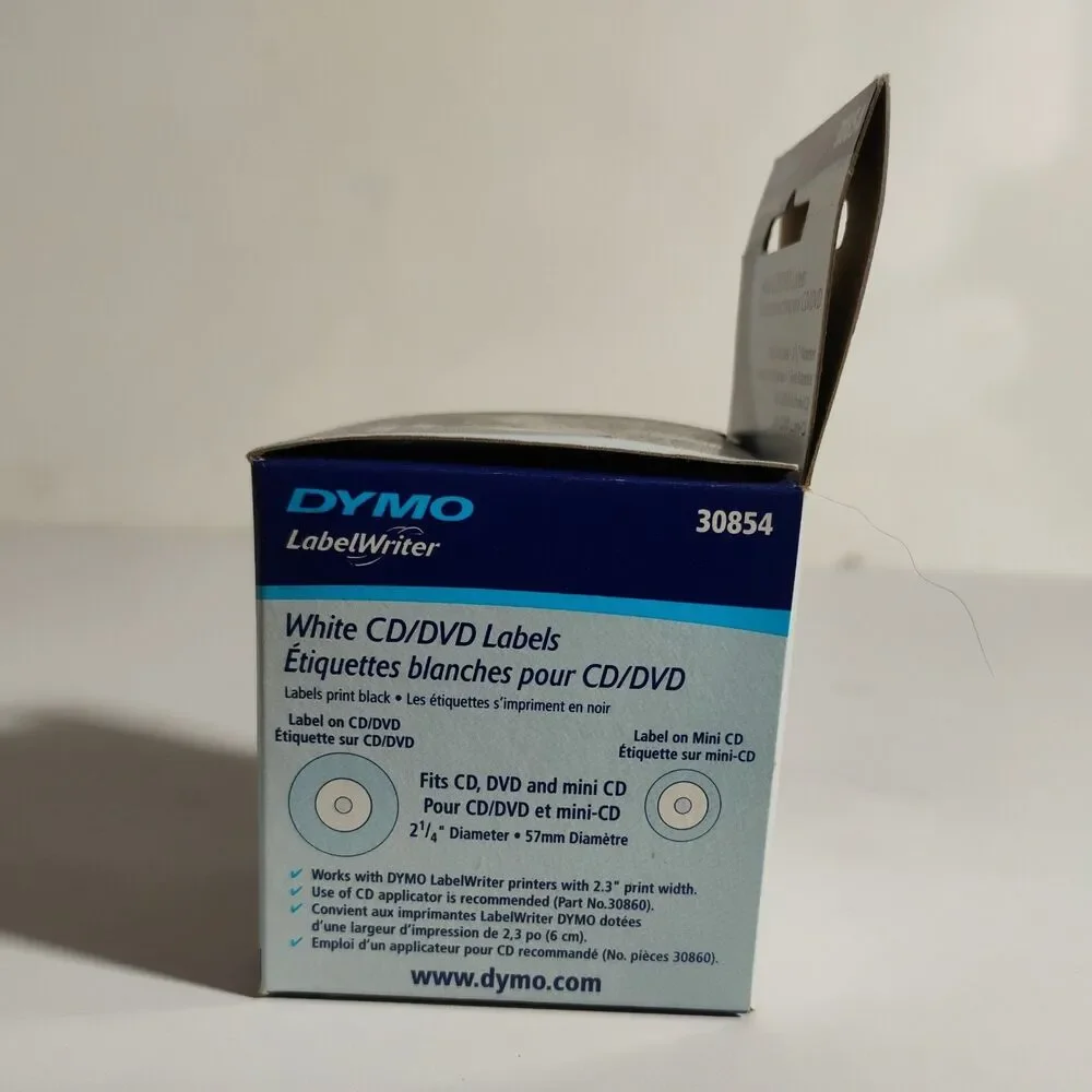 Dymo Cd/dvd Label (30854) 1 Roll 160 labels 2 1/4 Diameter